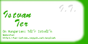 istvan ter business card